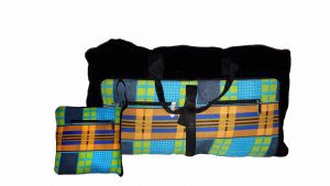African things collapsible bag small and open