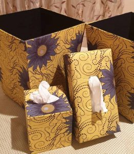 African Print Tissue Holders