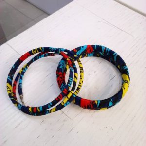 African Print Earring and bangle set