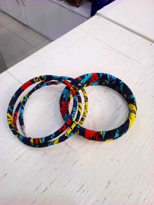 African Print Earring and bangle set
