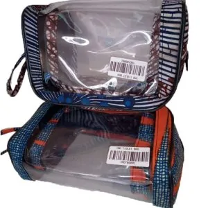 Y Transparent And Ankara Toilet Bag