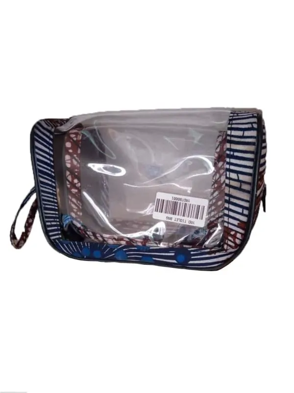 Y Transparent And Ankara Toilet Bag