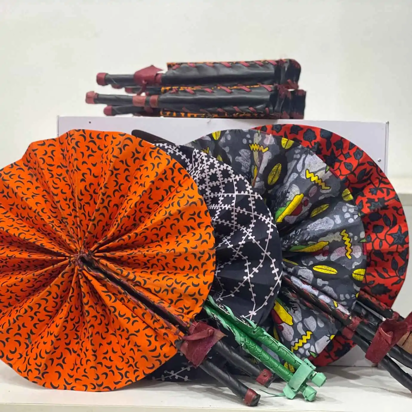 African Print Hand Fans