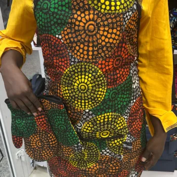 African print Ankara Apron and mitten set