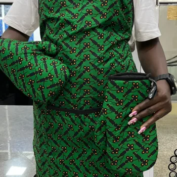 African print Ankara apron and mitten set