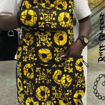African print Ankara apron and mitten set