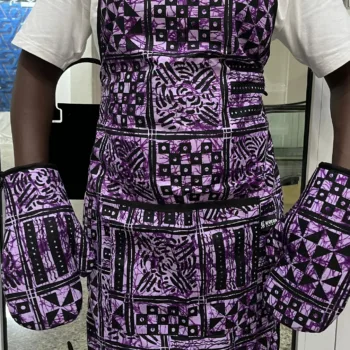 African print Ankara apron and mitten set