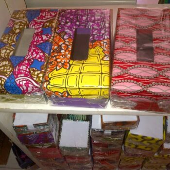 African print tissue box