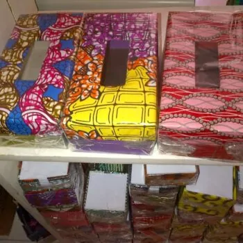 African print tissue box