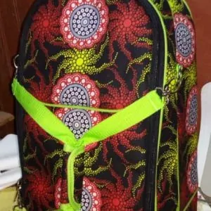African print trollry suitcase