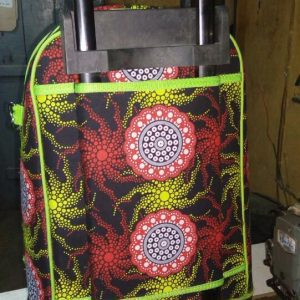 African print trollry suitcase