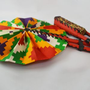 African print handfan