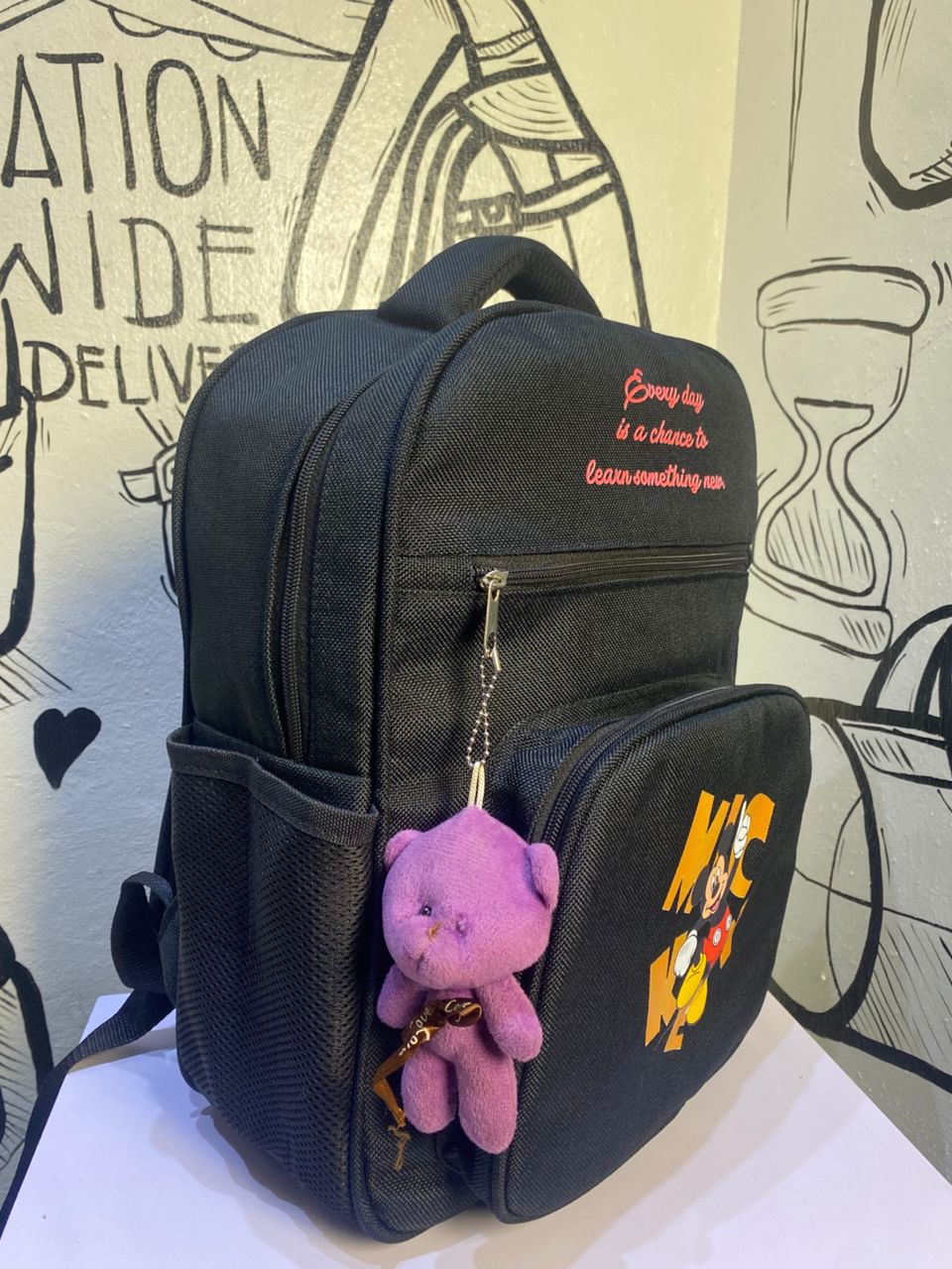 Custom school bag with NGO logo Nigeria