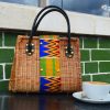 Basket with Kente African Print Handbag