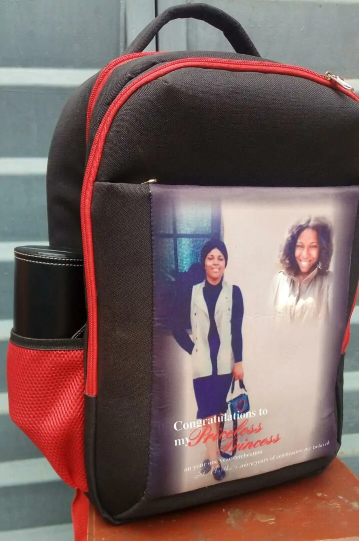 Photoprinted backpack