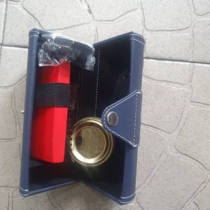 Blue Leather Shoe polishing kit