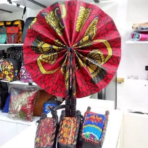 African print handfan