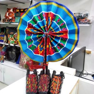 African print handfan