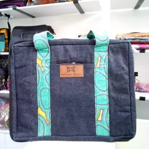 African Print Laptop Bag Sleeve Jeans