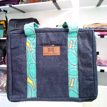 African Print Laptop Bag Sleeve Jeans