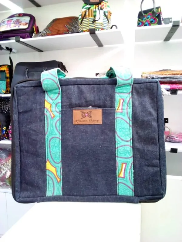 African Print Laptop Bag Sleeve Jeans