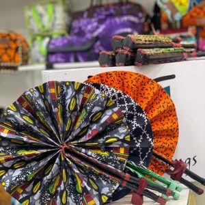 African print handfan