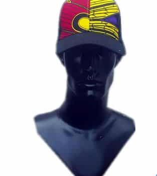 African print face cap