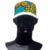 African print face cap