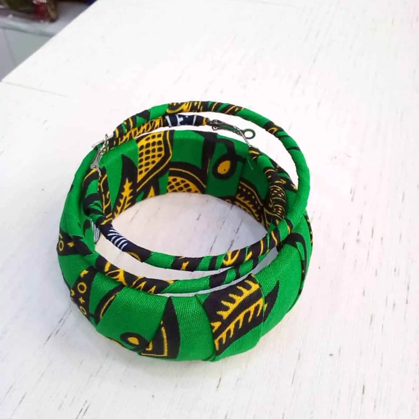 Top Souvenir Gift Items Under ₦10,000 in Nigeria – Affordable & Unique Picks 2 Ankara Earring and Bangles set — Great for gift items under ₦2,000 in Nigeria