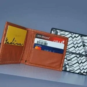 Y Adiah Ankara And Leather Wallet