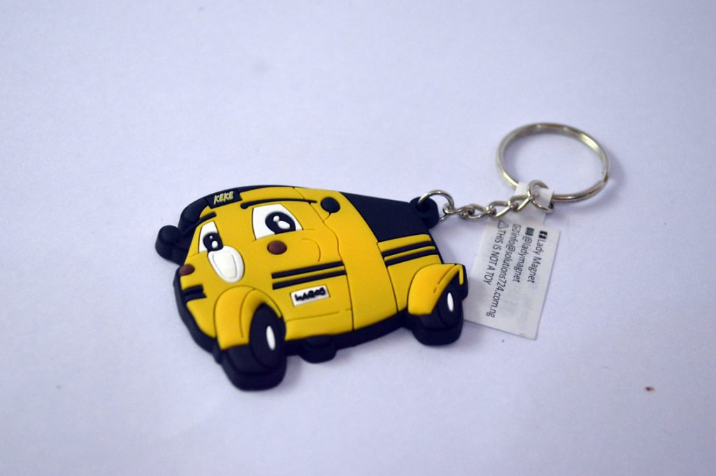 Yellow Keke PVC Keyholder — Great for gift items under ₦2,000 in Nigeria
