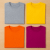 Plain color round neck T-shirts