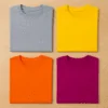 Plain color round neck T-shirts