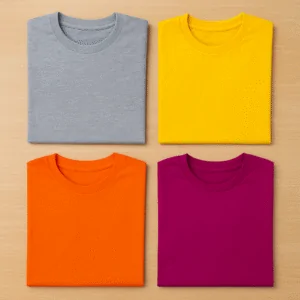 Plain color round neck T-shirts