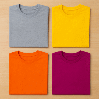 Plain color round neck T-shirts