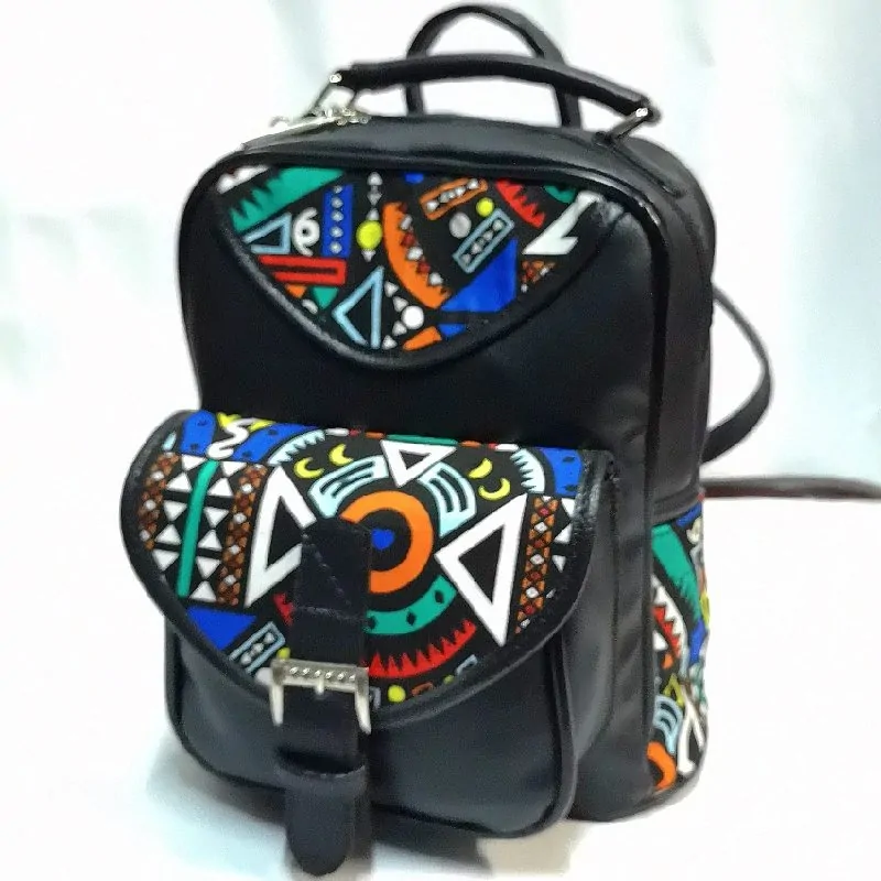 Handmade Souvenir Bags in Nigeria | Unique + Personalized 8 Anstec African print backpack.
