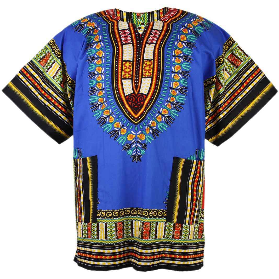 Dashiki shirts African blue
