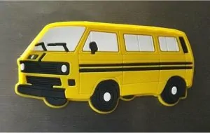 A PVC Danfo Nigerian souvenir magnet