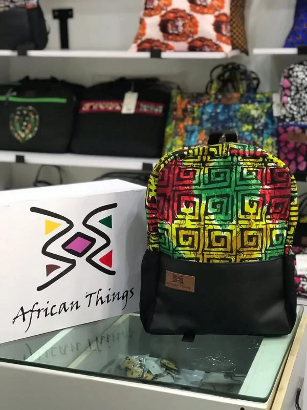 Ankara styled backpack.