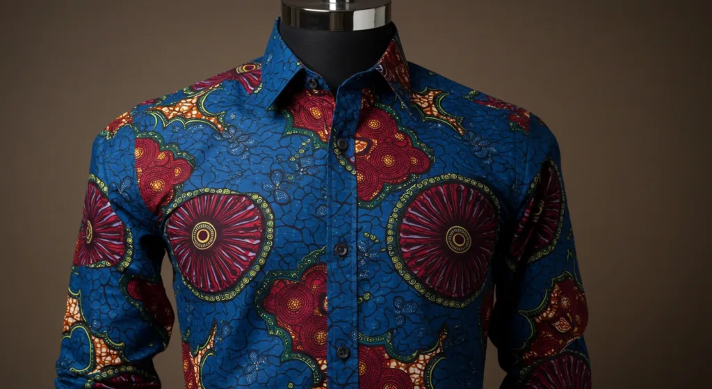African print Ankara long sleeve shirt