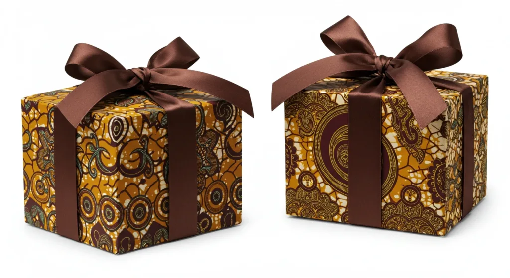 Two Ankara gift boxes