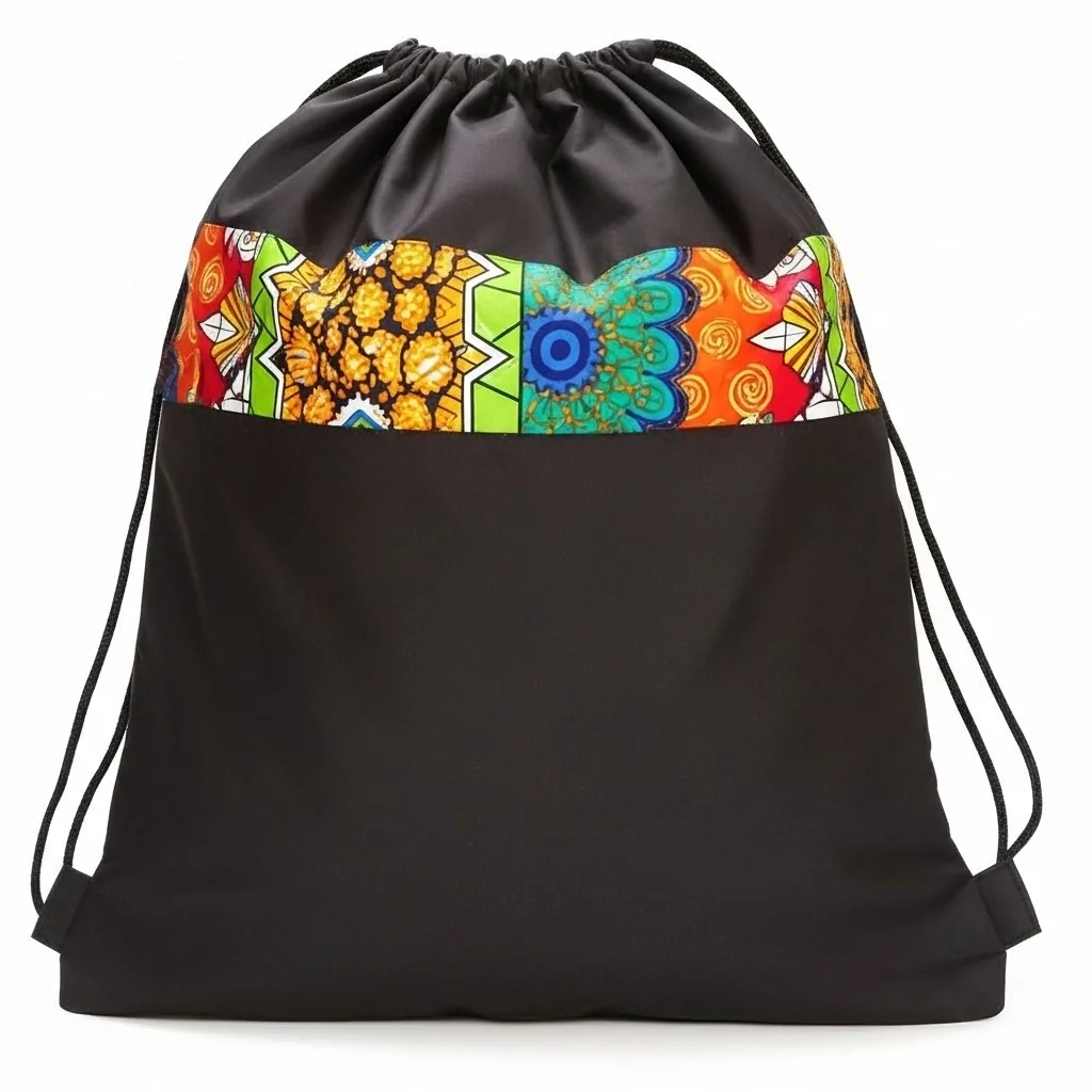 Black drawstring/carrier bags
