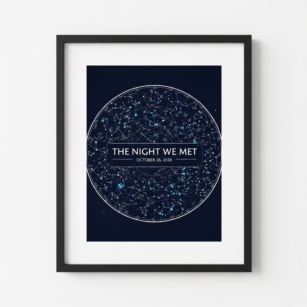Unique Romantic Gifts for Your Boyfriend | Surprise Gifts For Him 6 A custom star map - Perfect gift as a surprise romantic gift idea for a boyfriend