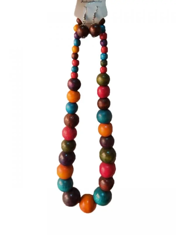 Vibrant African handcrafted beaded necklace.
