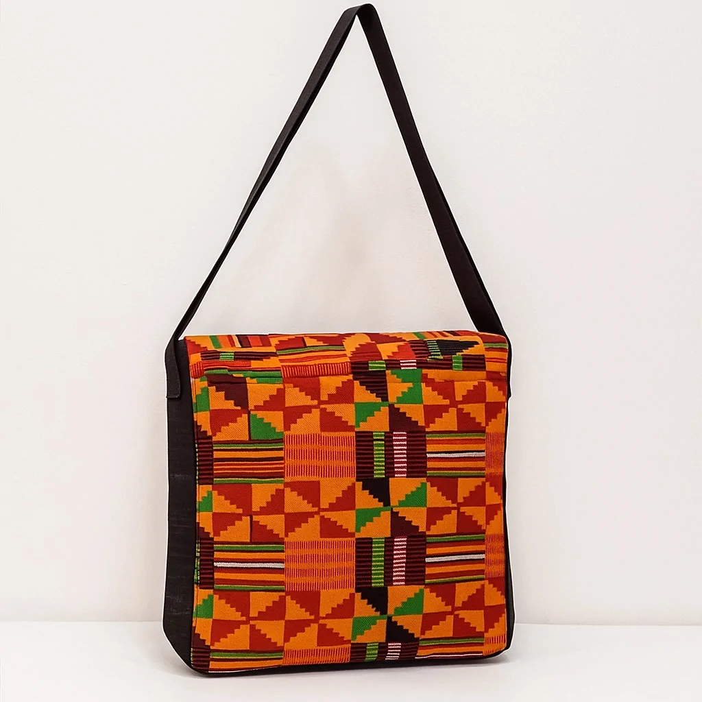 African print messenger bag