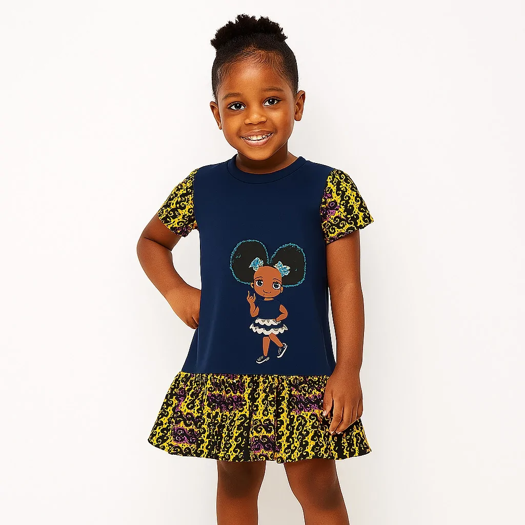 African Print Ankara Grown Girls Gown 7