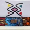 Vibrant African print female wallet with colorful patterns, multiple compartments, and a secure closure for style and functionality.