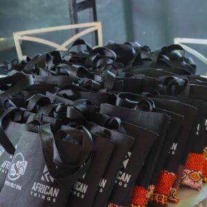 Collection of corporate souvenir bags