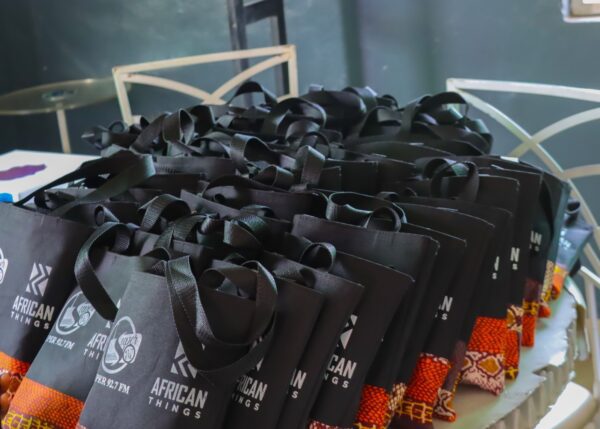 Collection of corporate souvenir bags