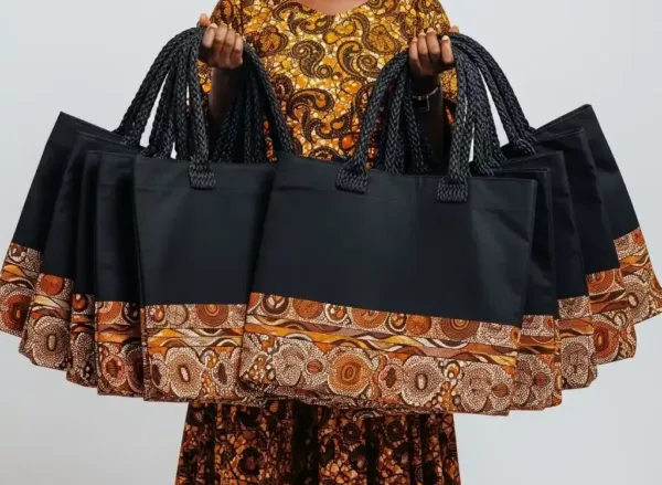 African print custom souvenir bags in Nigeria for weddings, events, burials, keepsakes